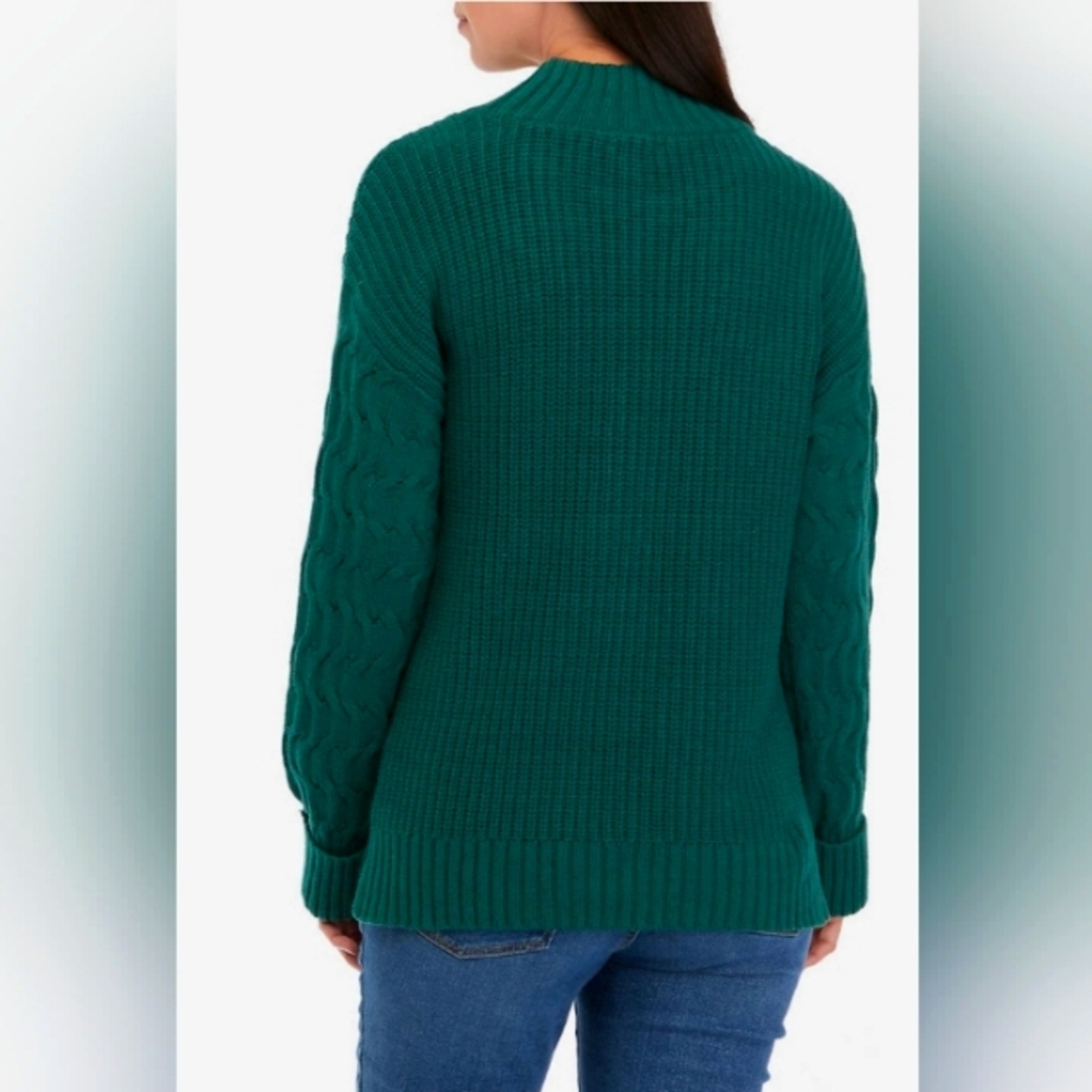 Crown & Ivy Cottonblend Mockneck Sweater